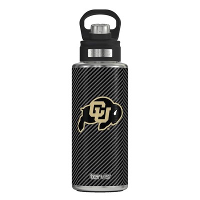 NCAA Colorado Buffaloes 32oz Carbon Fiber Stainless Steel Water Bottle