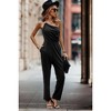 I AM A FASHION JUNKY Solid One Slash Shoulder Ruched Sleeveless Jumpsuit - 2 of 4