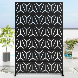 SpassWay 72"H 47"W Outdoor Metal Garden Trellis Privacy Screen Lattice Panel Indoor Room Divider - 1 of 4