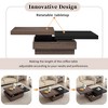 NicBex Modern Square Rotatable Top Coffee Table with Storage,Wood Grain Tea Table,Center Table for Living Room - 4 of 4