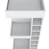 45.9 In. Corner Bar Cabinet with Wine Rack and Open Shelf, White - 4 of 4