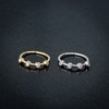 Jewelry Avalanche 14K Gold 4-stone Moissanite Nose Hoop, Bezel Set, 8mm, 20G Nose Ring - 2 of 4