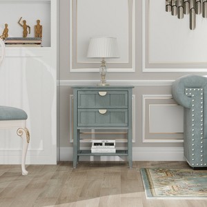 TIRAMISUBEST 2 Drawer Side table - Light Gray Mobile File Cabinet - 1 of 4