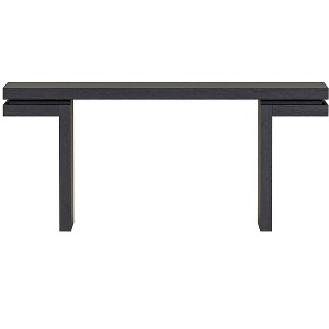 Vynxaria 66'' Sleek Minimalist Console Table, Premium Wood Veneer MDF, 100LBS Capacity, Smart Under-Table Storage, 30-Min Assembly - 1 of 4