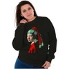 Christmas Pearl Ornament Earring Art Sweatshirt for Men or Women Brisco Brands - 4 of 4
