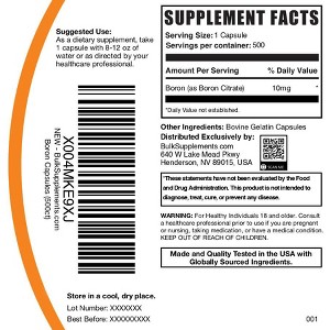 BulkSupplements Boron Citrate Capsules - 1 of 4