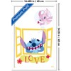 Trends International Disney Lilo & Stitch (2002) - Window Love with Angel Framed Wall Poster Prints - 3 of 4