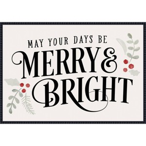 Amanti Art 33"x23" Merry Sentiment II by Victoria Barnes Framed Canvas Wall Art Print - 1 of 4