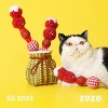 ZEZE Tanghulu Catnip Ball Toy – Plush Skewer - Inspired Cat Toy with Catnip, Red Fruit Design for Cultural & Interactive Play - 4 of 4