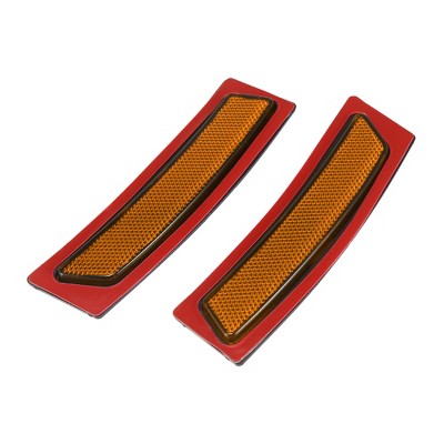 Unique Bargains Front Bumper Side Reflector 63147295541 63147295542 for BMW F30 340i Red,Black,Yellow 2pcs