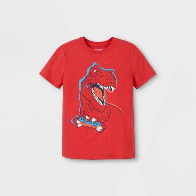 red dinosaur shirt