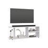 47.4" Wood Entertainment Center with Four Shelves and Four Legs, 17.8" Height for Living Room and Bedroom - 4 of 4