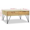 vidaXL Coffee Table 31.5"x31.5"x15.7" Solid Teak - 4 of 4