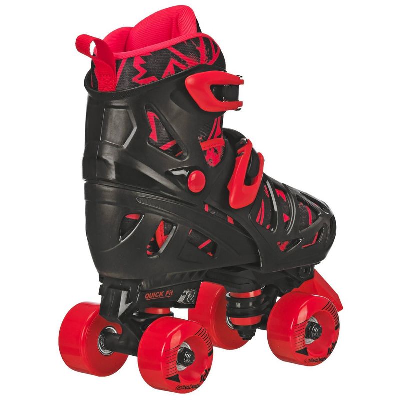 Roller Derby Trac Star Youth Kids' Adjustable Roller Skate - Gray/Black/Red, 3 of 7