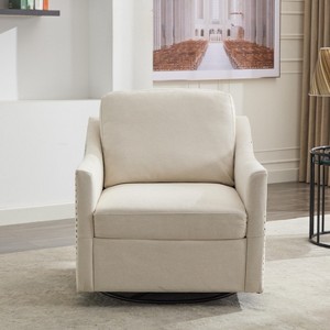 TiramisuBest Beige 3-Seat Knockdown L-Shaped Sectional Sofa with Storage Ottoman and Footrest, Upholstered Combo Couch for Living, Bedroom - 1 of 4