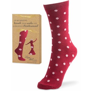 Pavilion Gift Company - Socks Off - Maroon - Ladies Cotton Blend Sock - Socks - 1 of 4