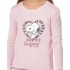 Peanuts Girls' Pink Snoopy Just Be Happy Sleep Pajama Set For Kids Pink - 2 of 4
