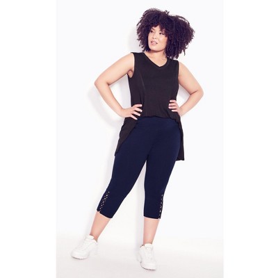 Avenue Women's Plus Size Cross Hem Legging