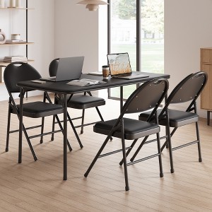 Set of 2/4/6 Folding Chairs with and Non-Slip Feet Pads Party Chairs for Indoors and Outdoors, Room, Dining Room - 1 of 4