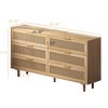 TIRAMISUBEST 51.18" Rattan Storage Cabinet with 6 Drawers - Natural Woven Dresser for Bedroom & Office Organization - 2 of 4