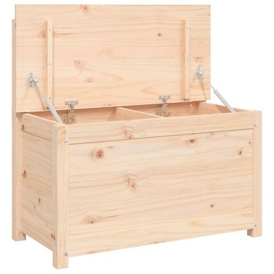 vidaXL Bench Pine wood color Solid pine wood (untreated) Medium Storage