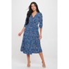WEST K Womens Hadley Three Quarter Sleeve Full Wrap Dress - 4 of 4