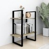 vidaXL Engineered Wood 2-Tier Book Cabinet - Sonoma Oak Finish - Scandinavian Style - 4 of 4