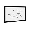 19" x 13" Elephant Outline Simple Animals Framed Wall Art Black - Olivia's Easel: Modern Decor, Zoo Theme - 3 of 4