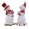 Transpac 6.0 Inch Peppermint Cookie Snowmen Candy Cane Joy Not Cocoa Snowman Figurines - 3 of 3