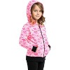 The Pink Picket Fence Suzie Dino Hoodie for Girls – Lightweight Zip-Up Jacket – Hand-Painted Dinosaur Print - 4 of 4