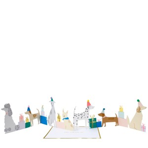 Meri Meri Dog Party Birthday Card (Pack of 1) - 1 of 2
