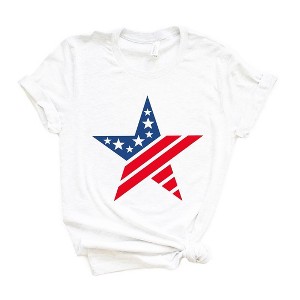 Simply Sage Market Women's Patriotic Star  Short Sleeve Graphic Tee - 1 of 4