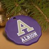 Albion College Primary Logo Porcelain Scalloped Holiday Christmas Tree Ornament - 4 of 4