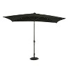 10' x 6.5' Rectangular Nassau Market Patio Umbrella with LED Bulb Lights Black - Island Umbrella: Solar Powered, Weather-Resistant - 2 of 4