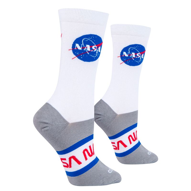 Cool Socks, Nasa Badges, Funny Novelty Socks, Medium, 3 of 6