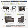 Buenhomino 7 Piece Outdoor Patio Wicker Conversation Set with Fire Pit Table, Includes Glider Loveseat, Swivel Rocking Chairs, Ottomans and Side Table - 3 of 4