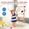 SEVOBAL Doodle Mats and Boards 3-in-1 Wooden Art Easel Rotatable Drawing Board Educational Toy for Kids, Orange, 26.32"*22"*18.05" - 3 of 4