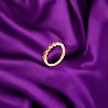 Slickblue Boho Chic Multi-Color CZ Half Eternity Band, Rose Gold, Gold, or Silver Plated, Ombre Princess Cut Design, Size 5-10 - 2 of 3