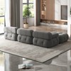 Mjkone L Shaped Velvet Sectional Sofa With Reversible Chaise,free Combination Ottoman, 4 Seater Modular Sectional Sofa - 3 of 4