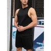 Men's Athletic Tracksuit Set Sleeveless Hooded Tanks Tops Sweatsuit 2 Piece Casual Sports Shorts Set - 3 of 4