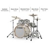SONOR AQ2 Stage Maple 5-Piece Shell Pack White Marine Pearl - 2 of 2
