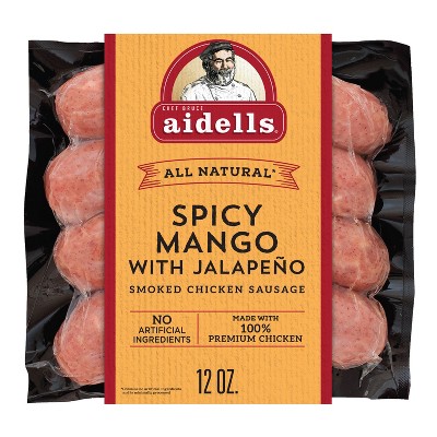 Aidells Spicy Mango with Jalapeno Smoked Chicken Sausages - 12oz/4ct