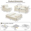 80" Plush Corduroy Multi-Functional Sectional Sofa Bed with Independent Chaise Lounge, Convertible Sofa with Blanket, Deep Seat Couch for Living Room - 2 of 4