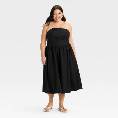 Women's Drop Waist Midi A-Line Dress - Ava & Viv™