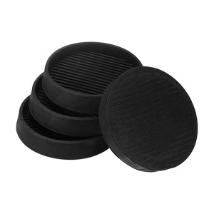Unique Bargains Round Rubber Anti Slide Furniture Coasters Cups Floor Protector 4 Pcs - 1 of 4