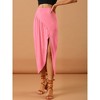 Allegra K Women's Split Ruched High Waist Summer Beach Maxi Skirts - 2 of 4