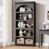 GustoWave 68.7" Tall Bookshelf wooden Arch Bookshelf, Farmhouse Arched Bookcase, , 5 Tier Bookshelves,for Living Room Office Library - 3 of 4