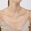 Adornia Rhodium Plated Crystal Bar Drop Necklace - 2 of 3
