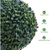 Artificial Topiary Ball Trees, Fake Greenery Milan Grass Ball Tree for Front Porch, Indoor Walkway, Entryway, Set of 2 - 2 of 4