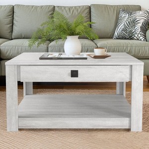 Galano Philia Coffee Table With Drawer - Knotty Oak - 1 of 4